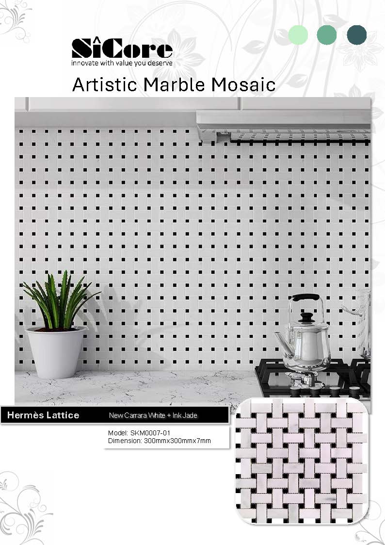 Artistic Marble Mosaic - Hermès Lattice