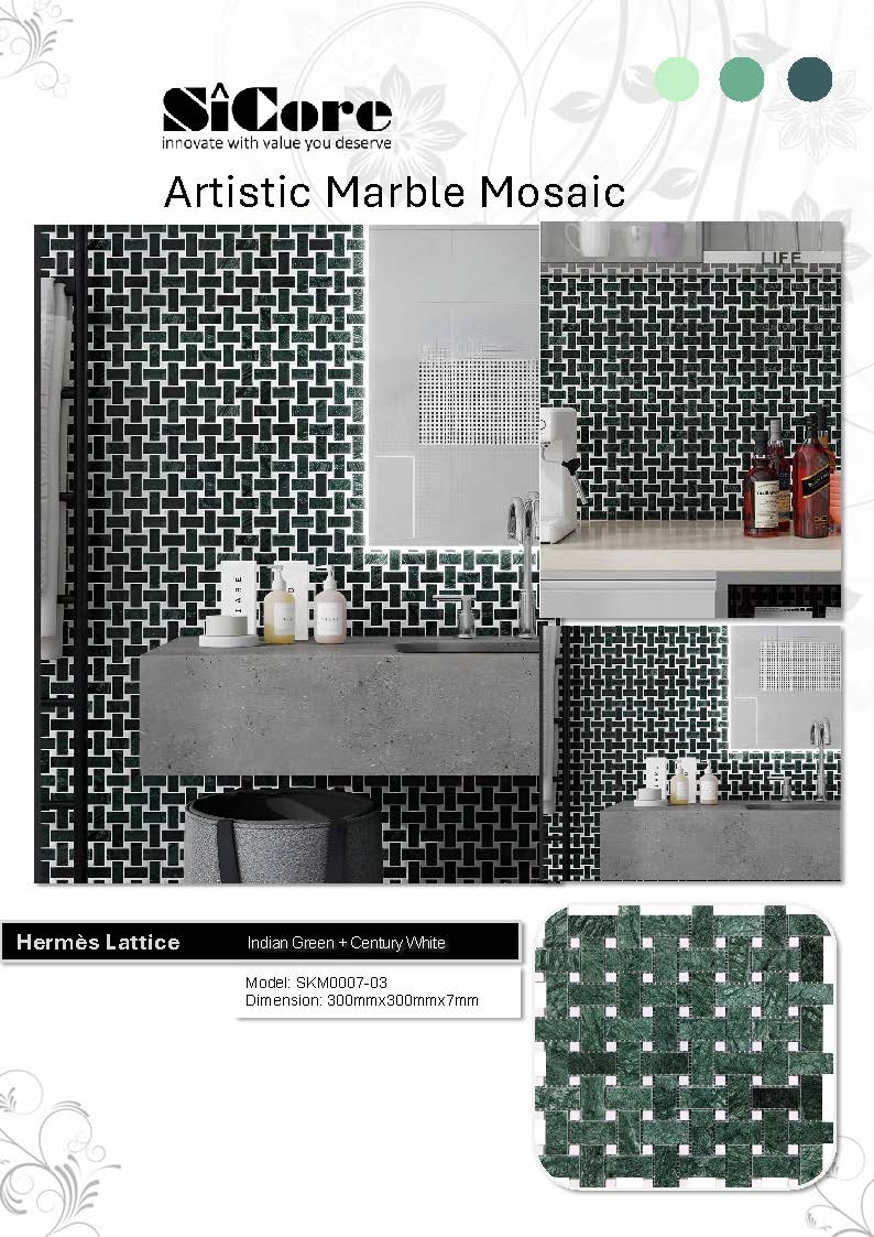 Artistic Marble Mosaic - Hermès Lattice