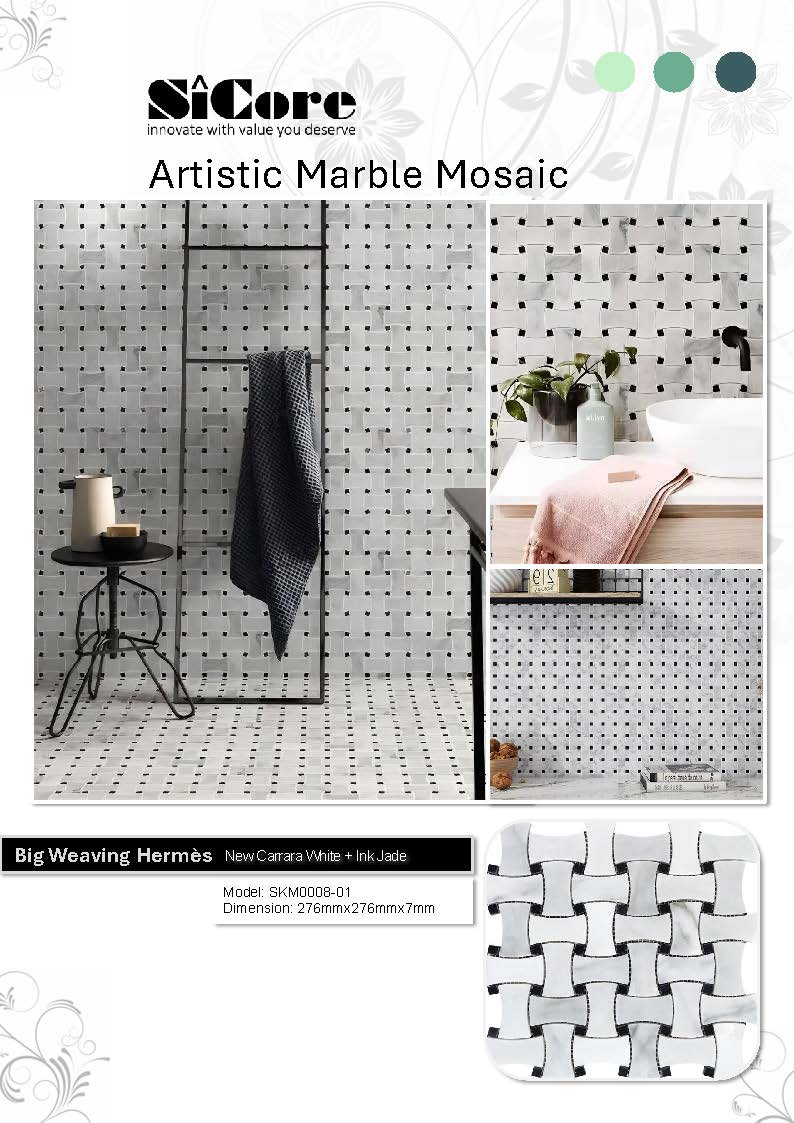 Artistic Marble Mosaic - Big Weaving Hermès