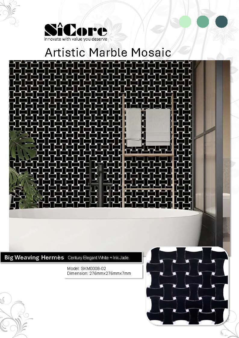 Artistic Marble Mosaic - Big Weaving Hermès