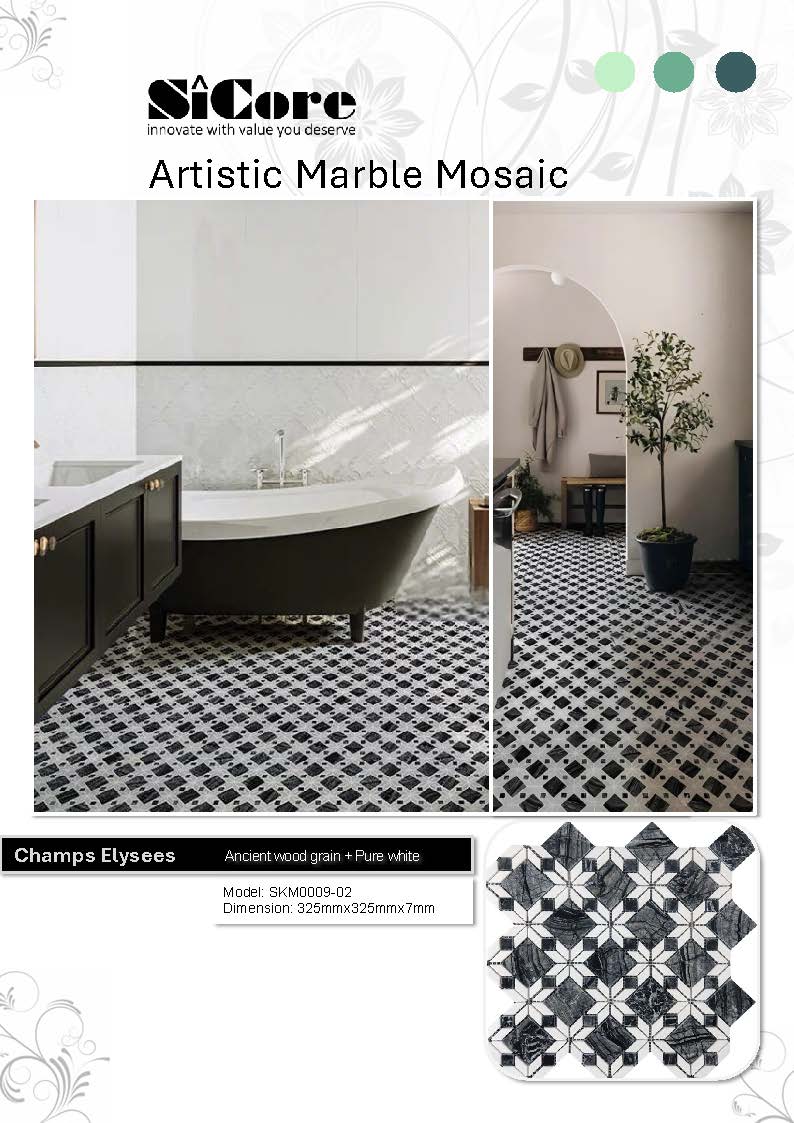 Artistic Marble Mosaic - Champs Elysees