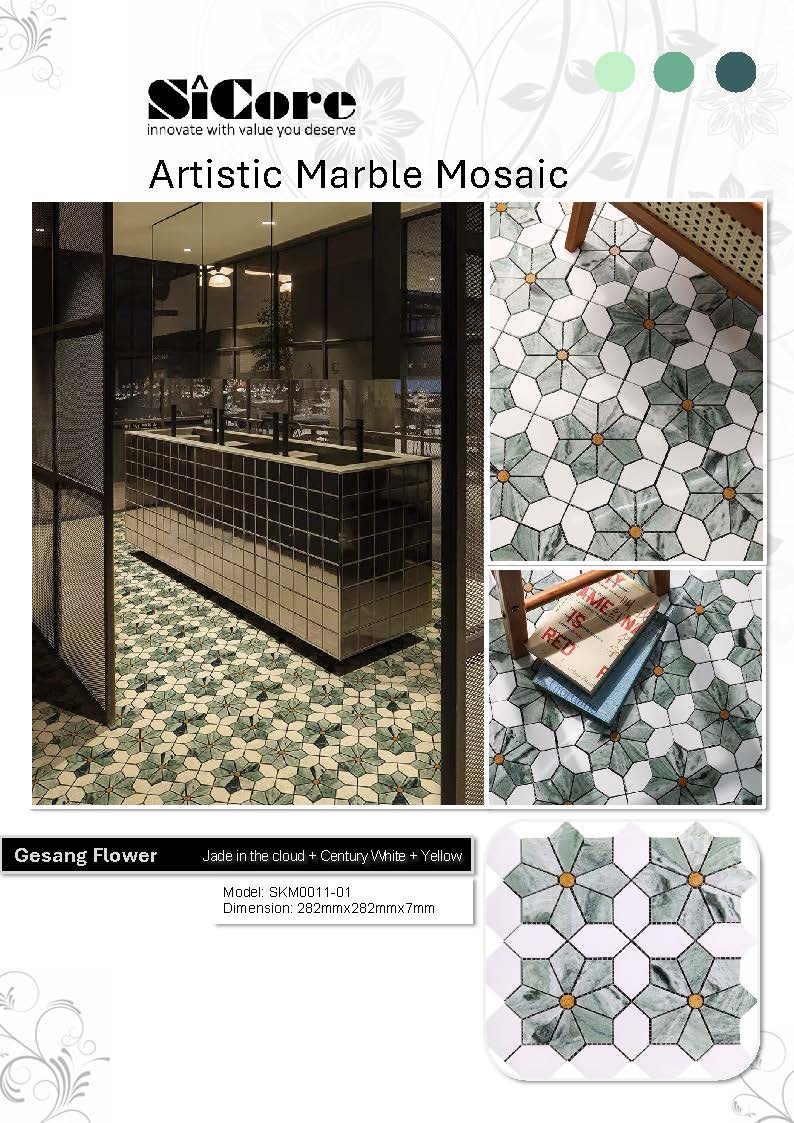 Artistic Marble Mosaic - Gesang Flower