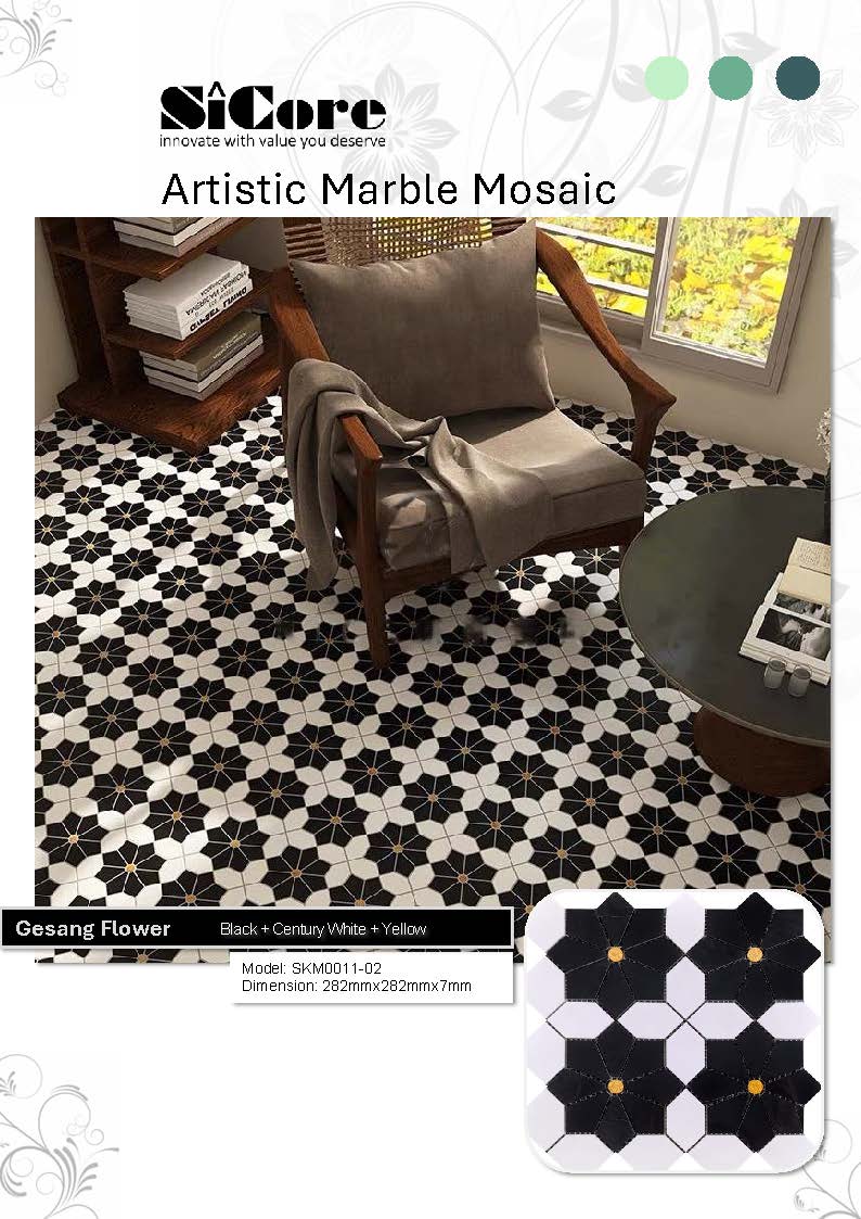 Artistic Marble Mosaic - Gesang Flower