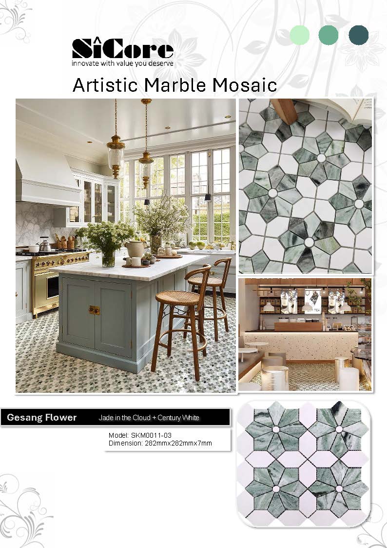 Artistic Marble Mosaic - Gesang Flower
