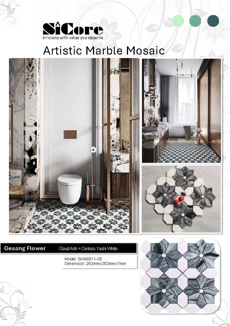 Artistic Marble Mosaic - Gesang Flower