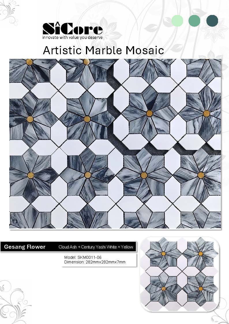Artistic Marble Mosaic - Gesang Flower