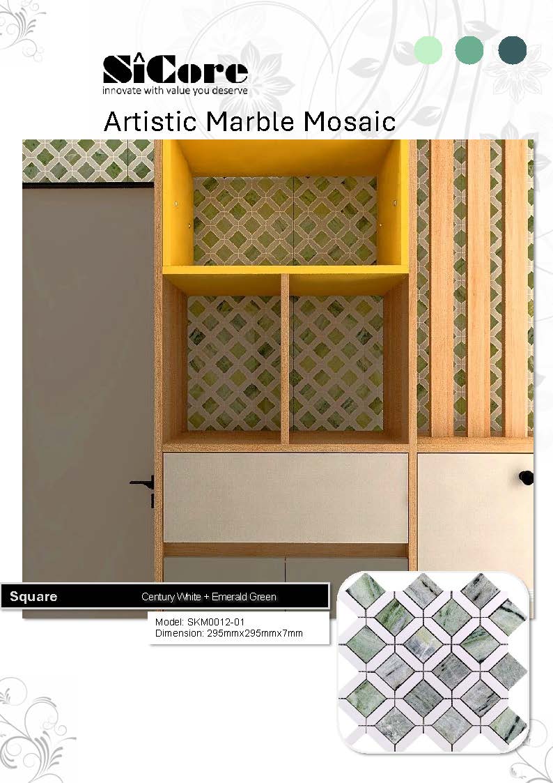 Artistic Marble Mosaic - Square