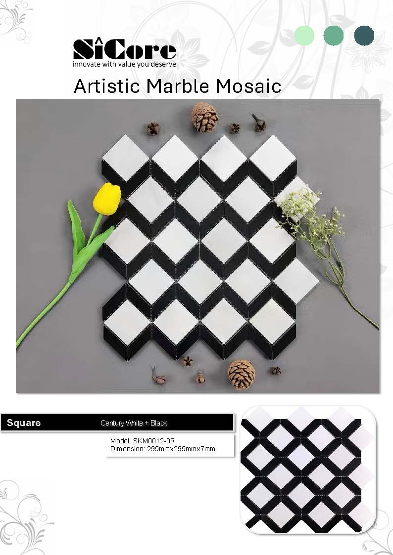 Artistic Marble Mosaic - Square