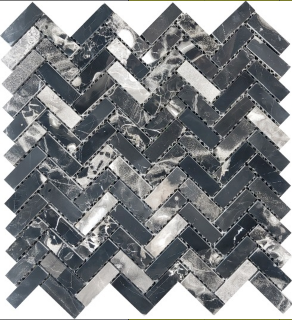 Artistic Marble Mosaic - Herringbone