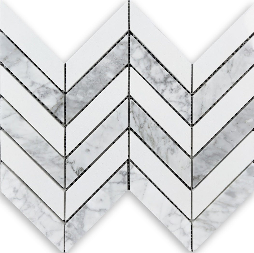 Artistic Marble Mosaic - Fishbone