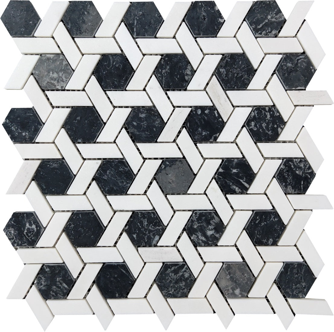 Artistic Marble Mosaic - Small Hexagon