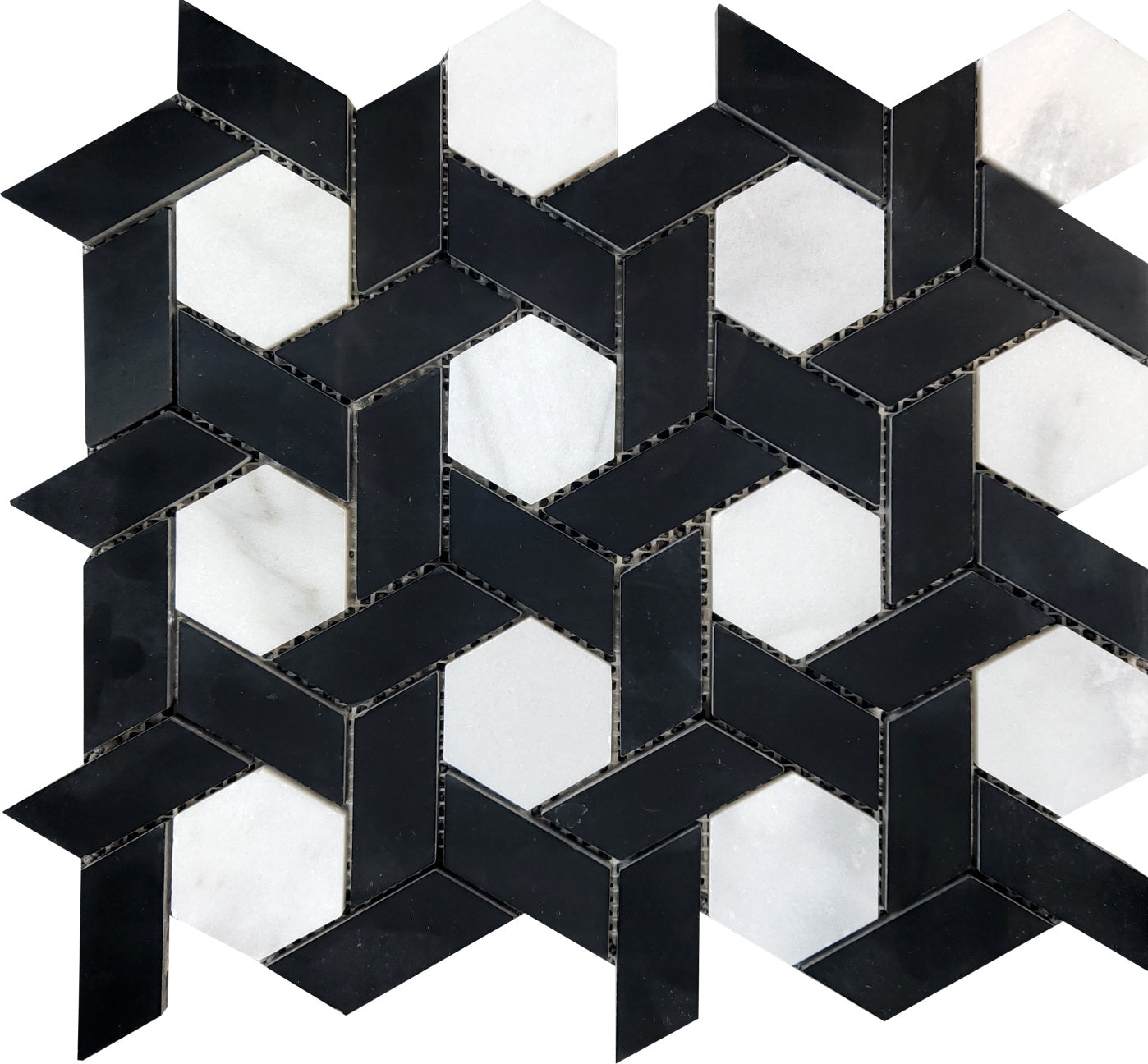 Artistic Marble Mosaic - Big Hexagon