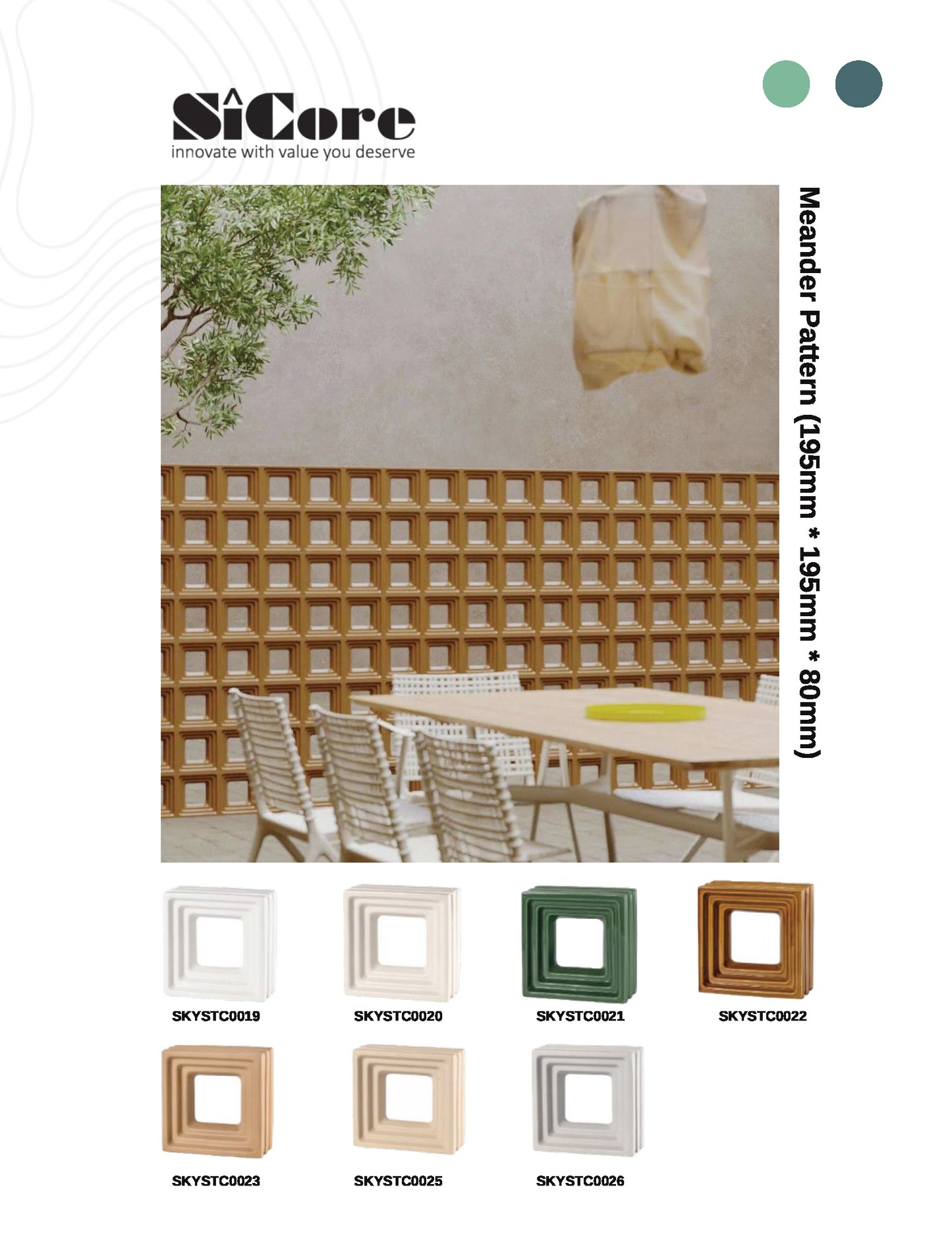 Artistic-Bricks: Meander Pattern