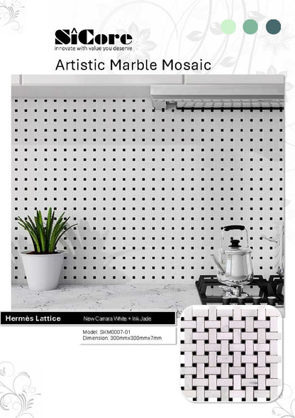 Artistic Marble Mosaic - Hermès Lattice