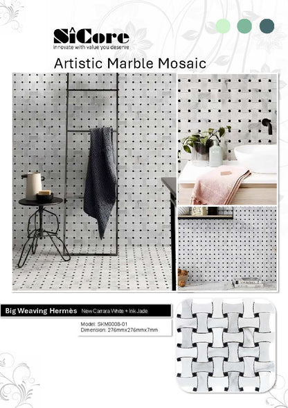 Artistic Marble Mosaic - Big Weaving Hermès