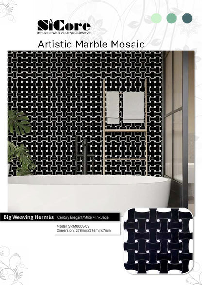 Artistic Marble Mosaic - Big Weaving Hermès