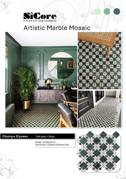 Artistic Marble Mosaic - Champs Elysees