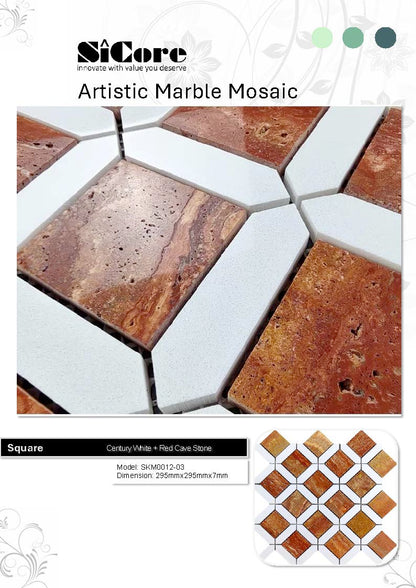 Artistic Marble Mosaic - Square