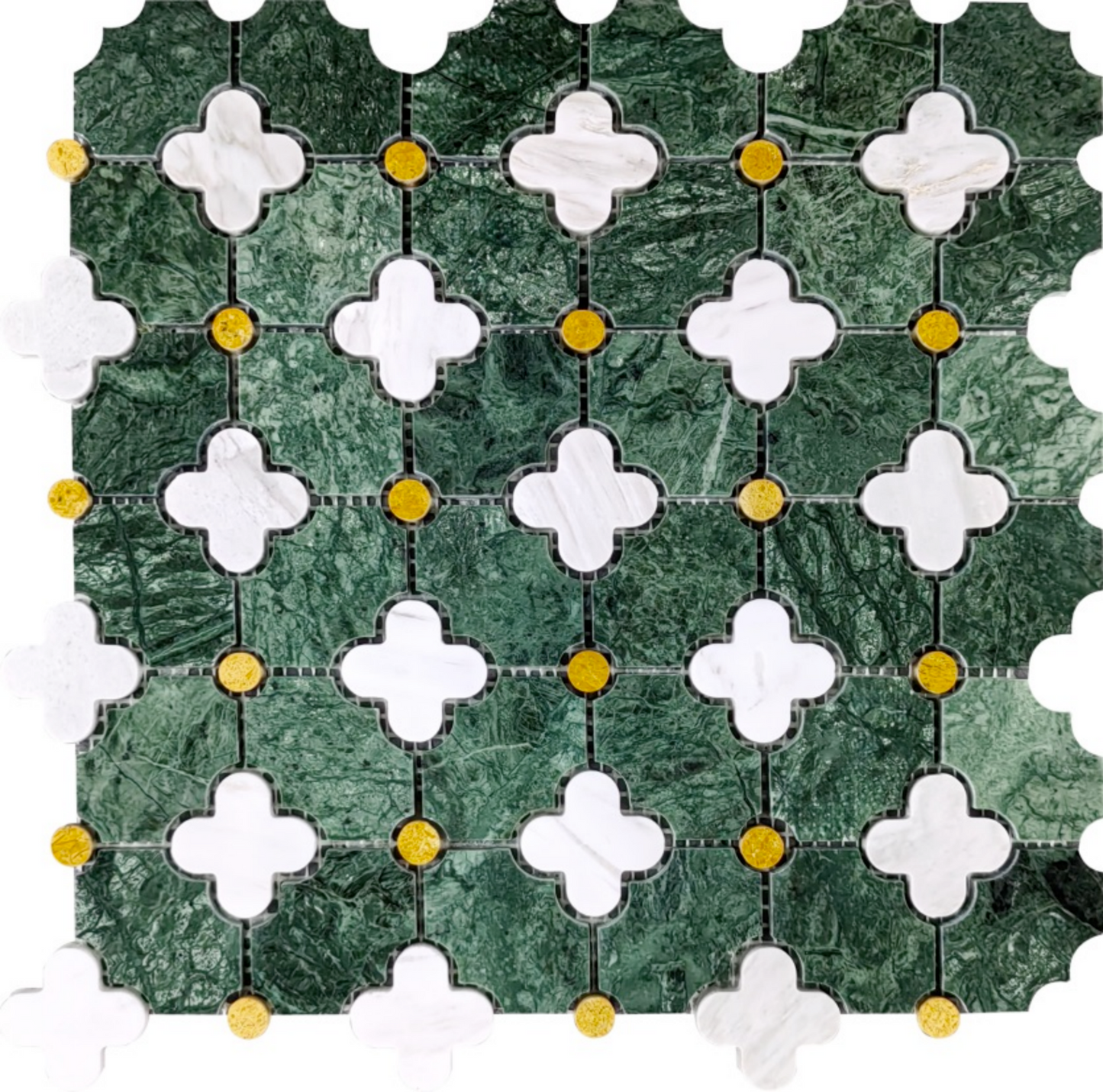Artistic Marble Mosaic - Four-Leaf Grass