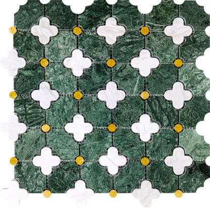 Artistic Marble Mosaic - Four-Leaf Grass