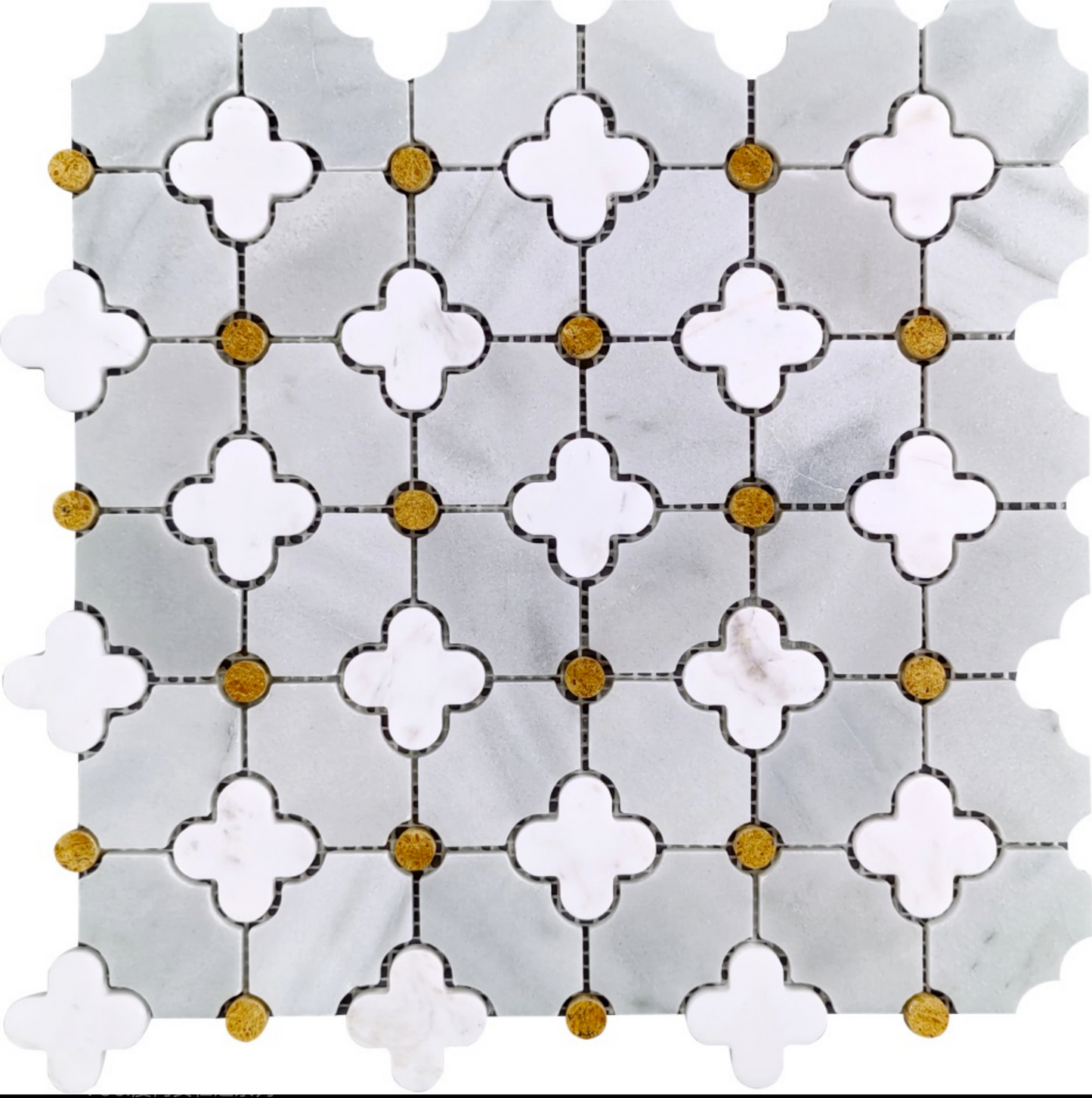 Artistic Marble Mosaic - Four-Leaf Grass