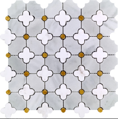 Artistic Marble Mosaic - Four-Leaf Grass