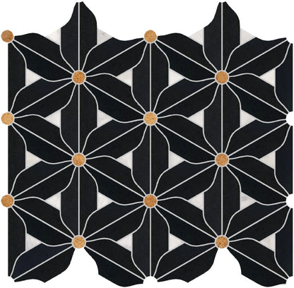 Artistic Marble Mosaic - Six Petals