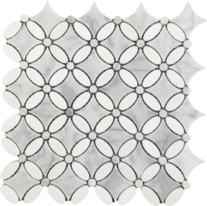 Artistic Marble Mosaic - Hydrangea