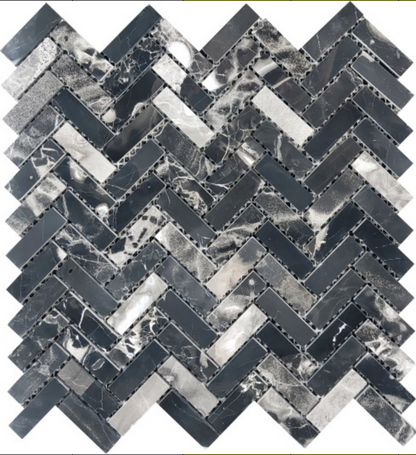 Artistic Marble Mosaic - Herringbone