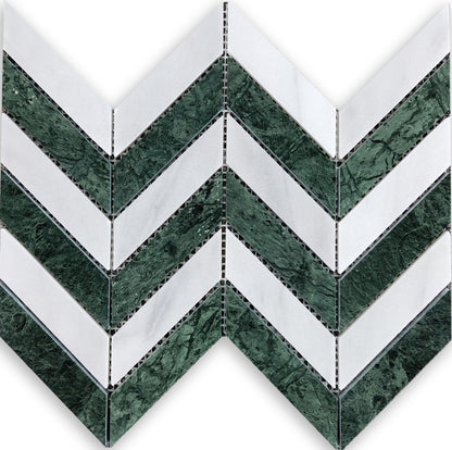 Artistic Marble Mosaic - Fishbone