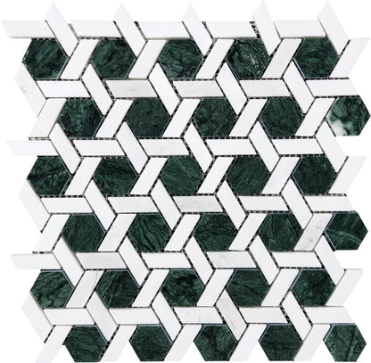 Artistic Marble Mosaic - Small Hexagon