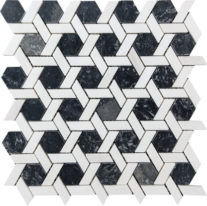 Artistic Marble Mosaic - Small Hexagon